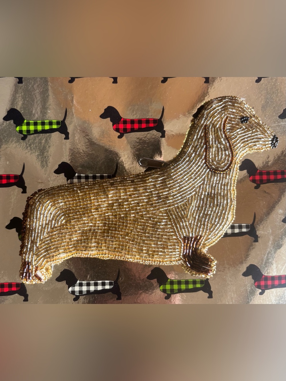 Vintage Beaded Dachshund Coin Purse - Picture 2 of 6